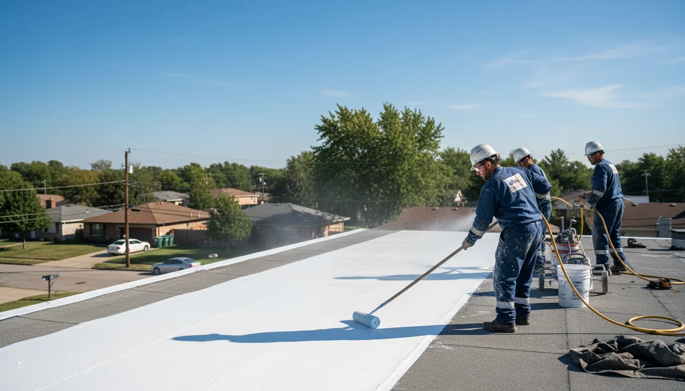 Commercial roof coating in Priddy, TX near me